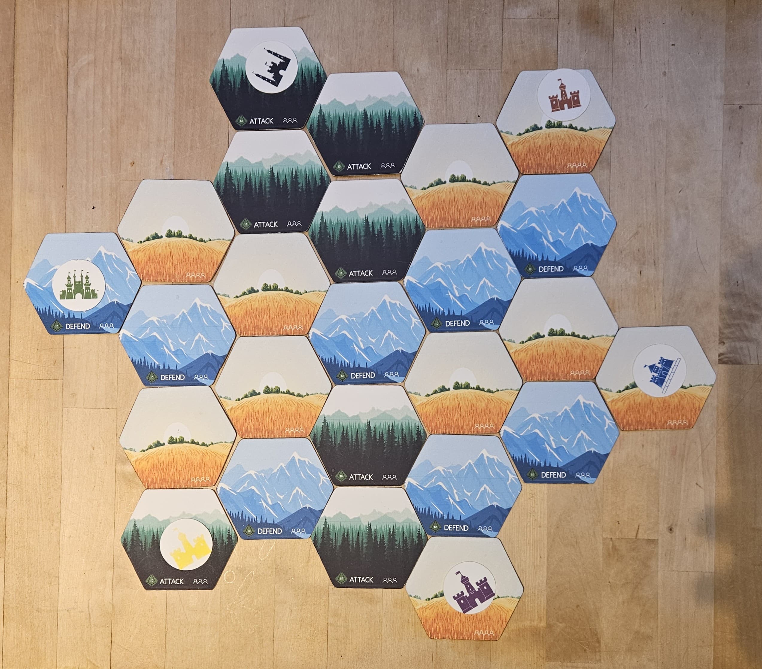 19 Hexagonal Terrain Tiles