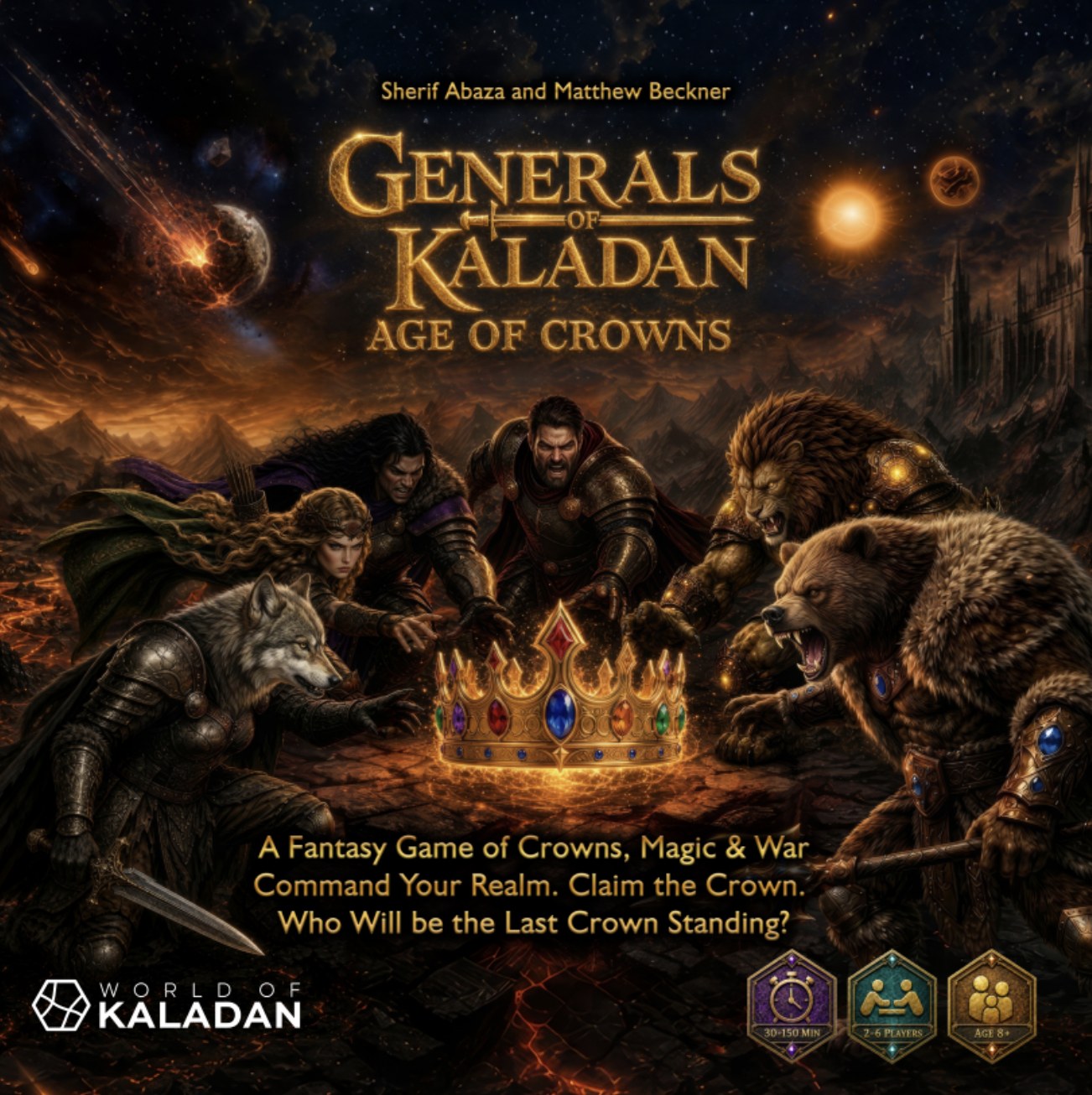 Generals of Kaladan: Age of Crowns box cover, with the World of Kaladan logo